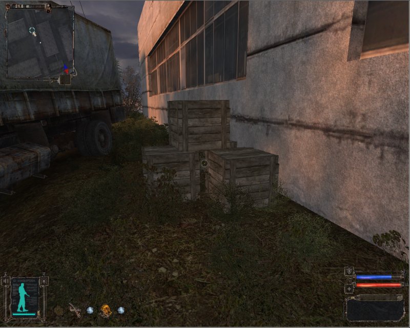 Wooden crates next to truck (Click image or link to go back)