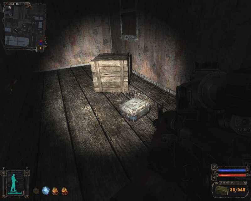 Box and crate in caravan (Click image or link to go back)