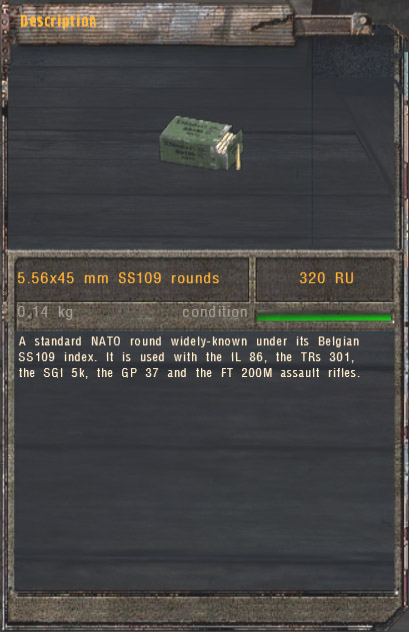 5.56x45 mm SS109 rounds (Click image or link to go back)