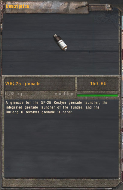 VOG-25 Grenade (Click image or link to go back)