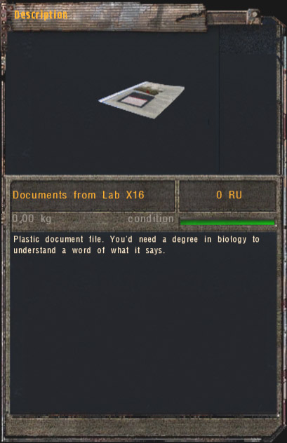 Documents from Lab X16 (Click image or link to go back)