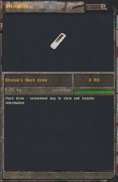 Strelok's flash drive (Click image or link to go back)