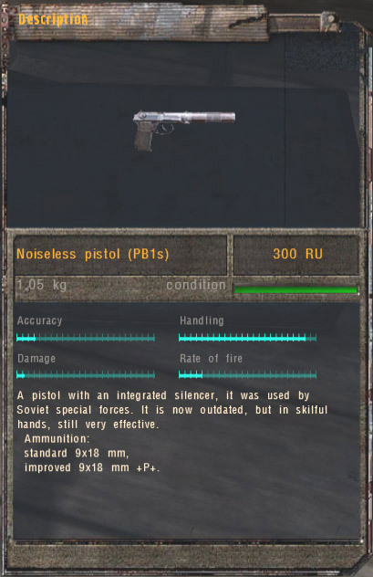 Noiseless Pistol (PB1s) (Click image or link to go back)